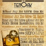 Promotional Flyer for Summer Events at TenOak