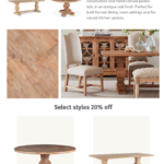 Email layout showcasing a dining collection