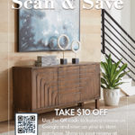In-store print ad promoting Google Reviews for World Interiors
