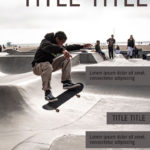 Skateboarding Mock flyer or social media post design