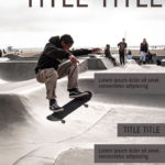 Skateboarding Mock flyer or social media post design